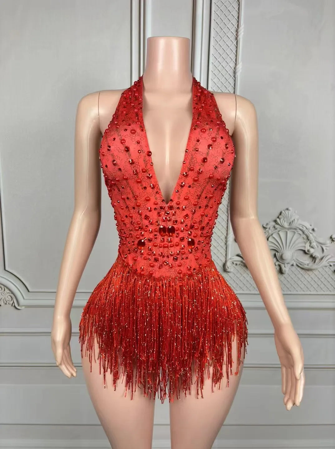 Combinaison de scène à franges femme – CLEVI Paris