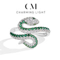 Bague Serpent Moissanite Argent 925 Or Blanc Jaune – CLEVI Paris