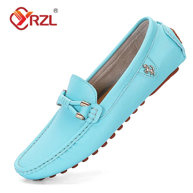 Mocassins Homme Cuir PU YRZL – Chaussures Plates Slip-On Respirantes Grande Taille 37-48 – CLEVI Paris