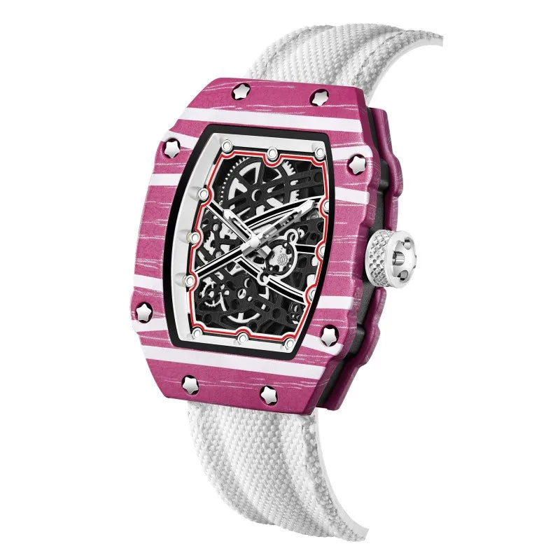 Montre Quartz Unisexe G-2301 – Ultra-Fine Tonneau, Bracelet Nylon & 8 Coloris Sport