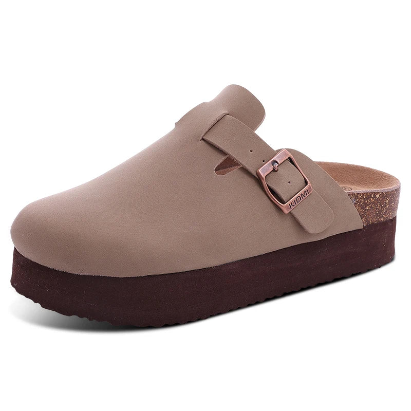 Mules Clogs Daim & Liège Style Britannique | Mixte EU 36-46 Multicolore