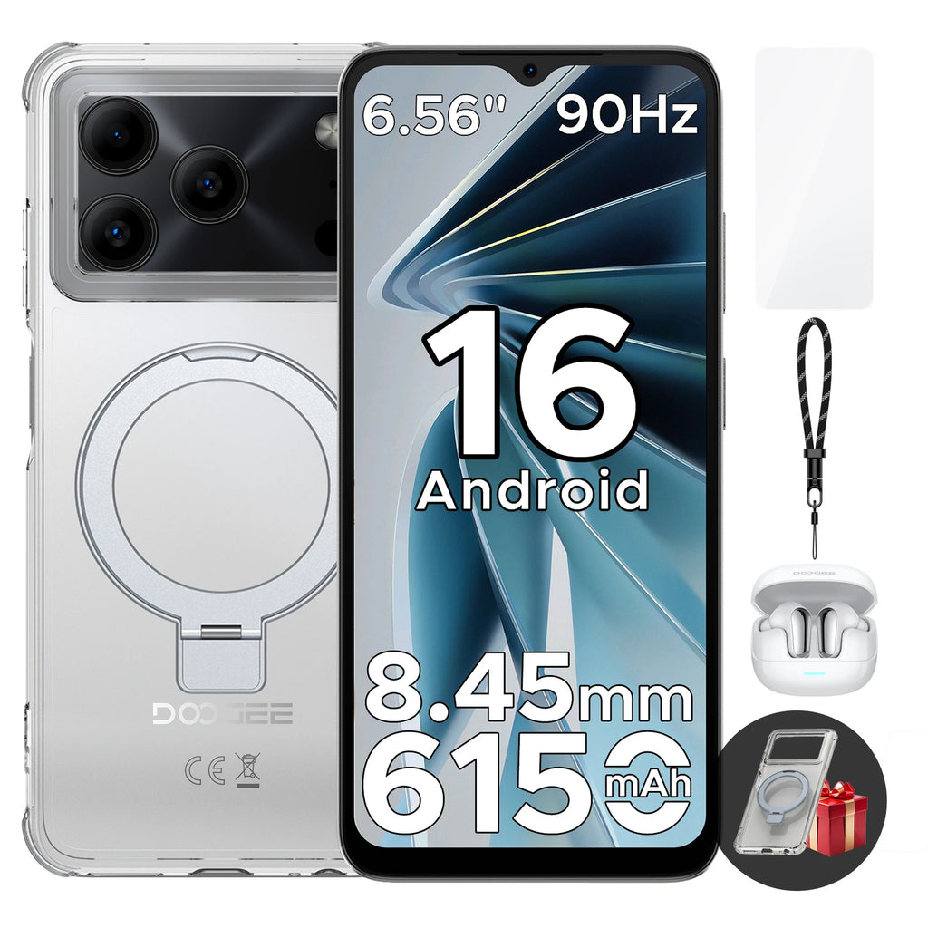 DOOGEE Note 56 – Smartphone Android 16 | 6150mAh | 24Go RAM | 6,56" | Double SIM