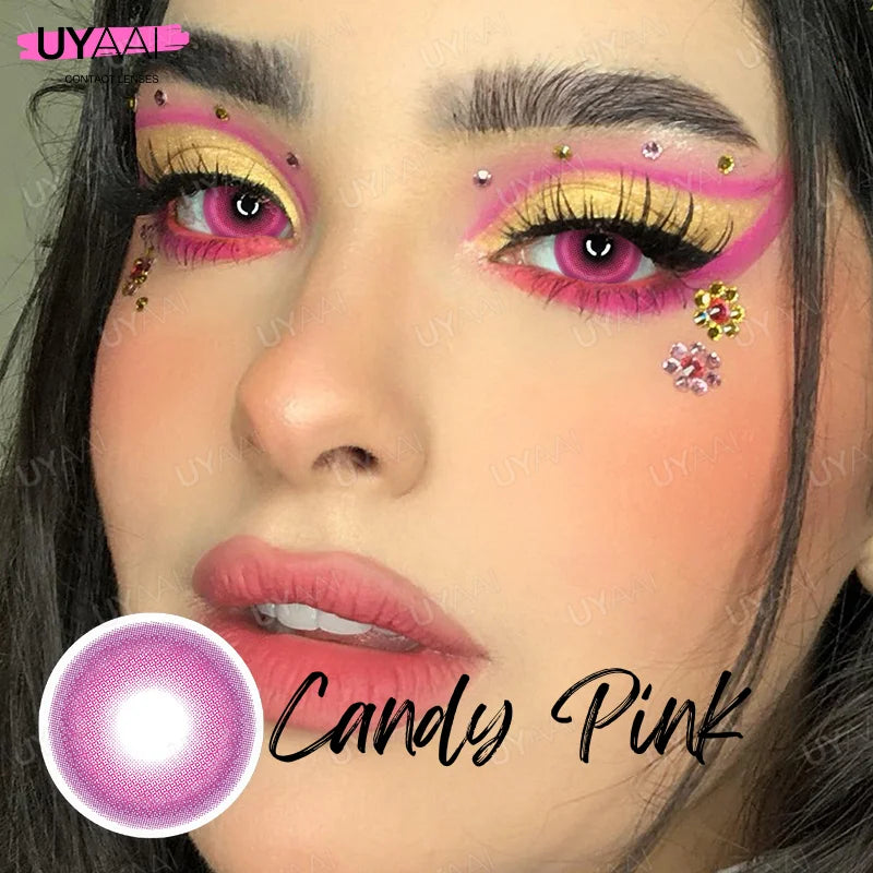Lentilles de Contact Colorées UYAAI – 15 Teintes, Port Annuel, Confort Hydrogel