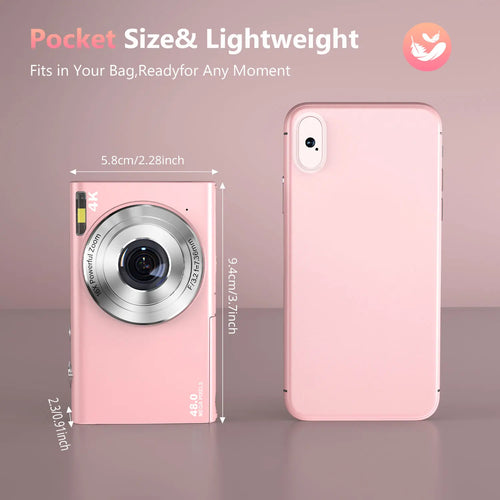 Appareil Photo Numérique 4K Autofocus 48MP – Écran 2,8", Zoom 16x, Carte 32Go en Option – Idéal Débutants & Enfants