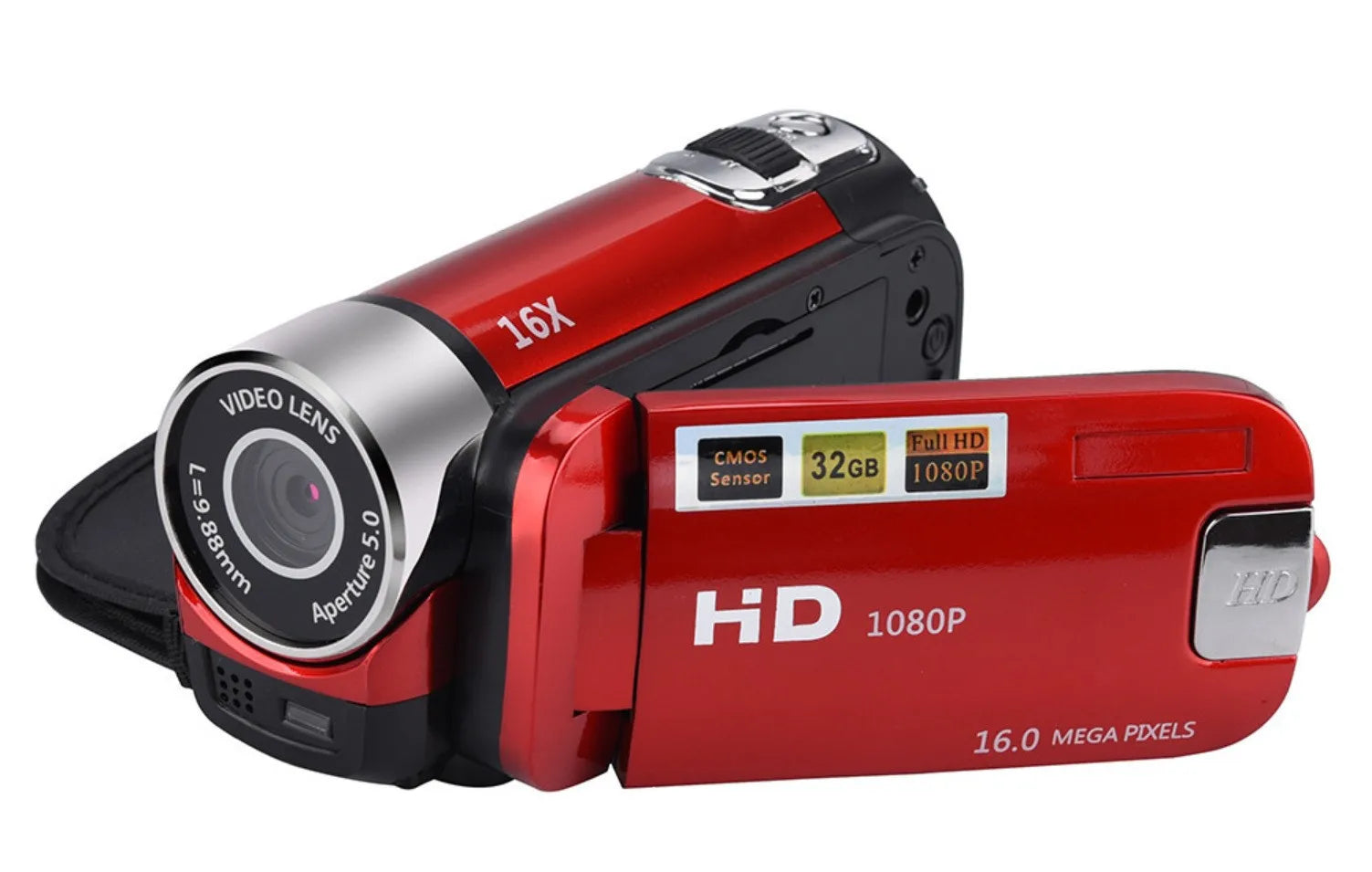 Caméscope DV 1080P – Écran Rotatif 2.7", Zoom 16x, Selfie, Vlogging & Cadeau