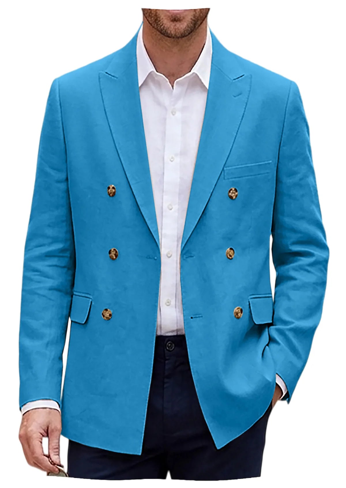 Blazer homme double boutonnage à revers – CLEVI Paris