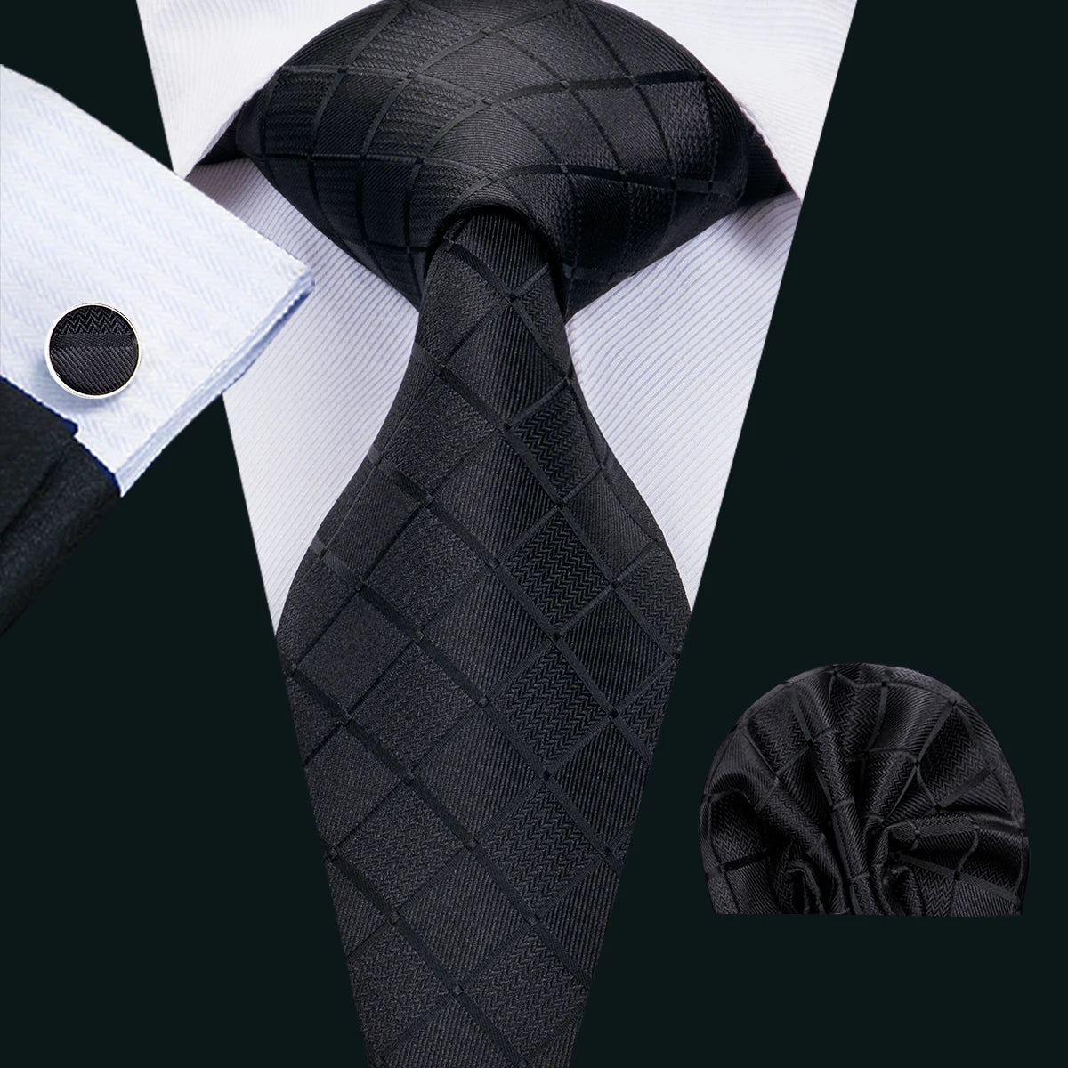Ensemble cravate homme, pochette et boutons – CLEVI Paris