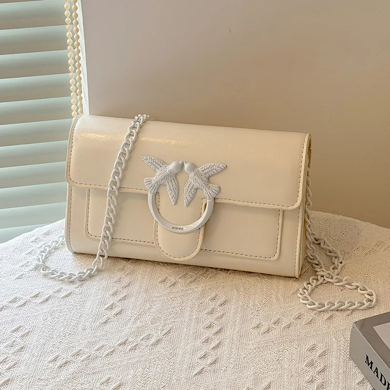 Mini Sac Carré Chaîne Femme Rétro Bandoulière Réglable – CLEVI Paris