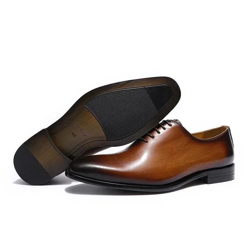 Oxford Whole-Cut Homme Luxe Cuir Vachette Véritable Bout Pointu | Business Mariage EU 39-46