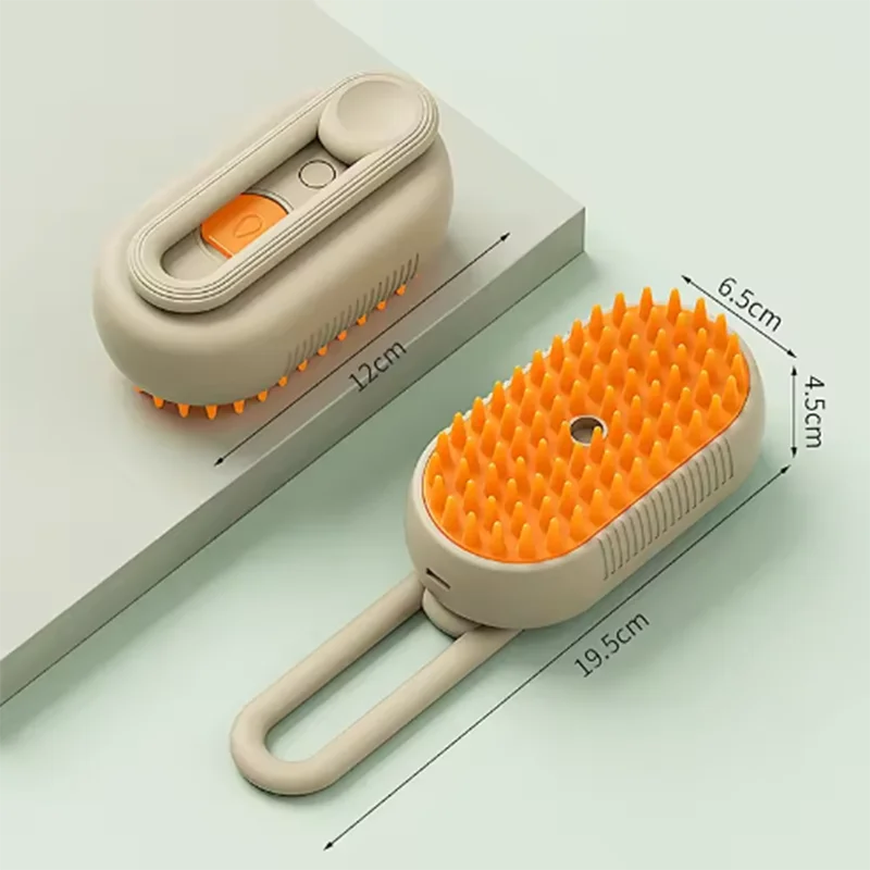 Brosse Toilettage Chat Spray Vapeur Intégré Pliable 1 Bouton — CLEVI Paris