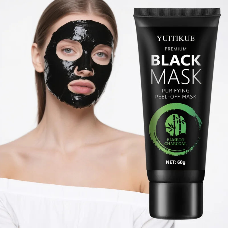 Masque Peel-Off Charbon Bambou Points Noirs Acide Hyaluronique – CLEVI Paris