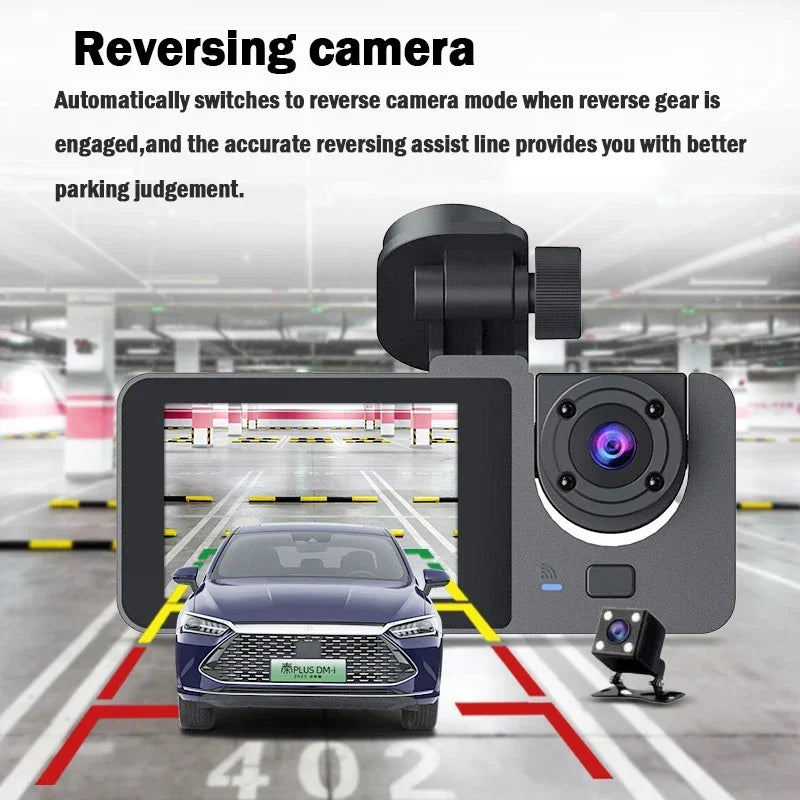 Dashcam 2/3 Canaux 1080p WiFi – Capteur Sony, Vision Nocturne Starlight, G-Sensor, Surveillance Parking – CLEVI Paris