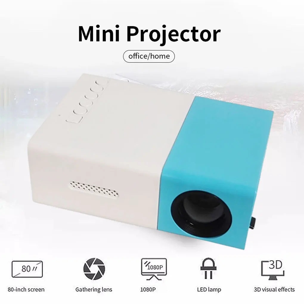 Mini Projecteur Portable Worallymy T4 — Full HD 1080P, LED, Correction Keystone, Télécommande, Maison & Outdoor | CLEVI Paris