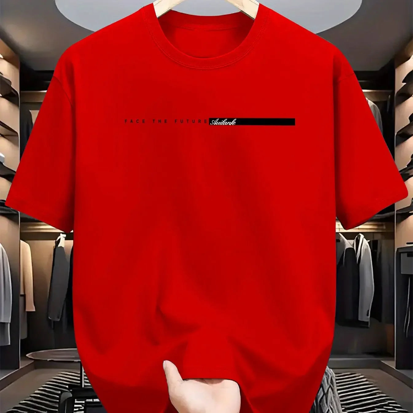 T-Shirt Homme Polyester Loose Col Rond Imprimé Grandes Lettres High Street 6 Coloris – CLEVI Paris