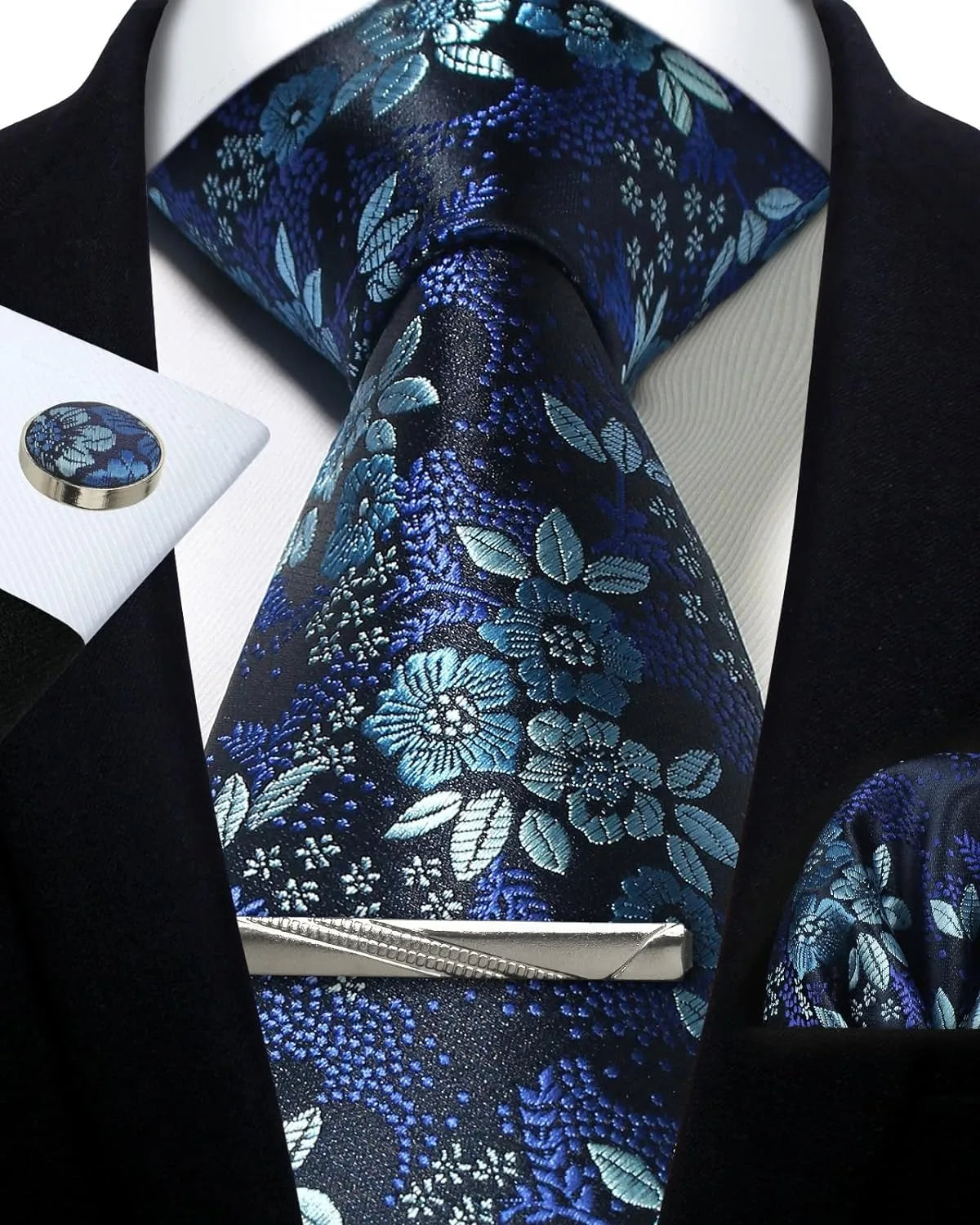 Ensemble cravate homme 4 pièces paisley – CLEVI Paris