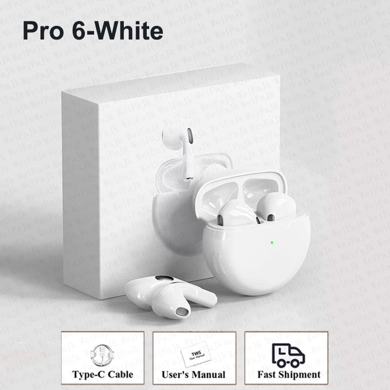 Écouteurs TWS UOJSJK Air Pro 5 & 6 Bluetooth 5.0 ANC HiFi Apt-X Micro Waterproof – CLEVI Paris