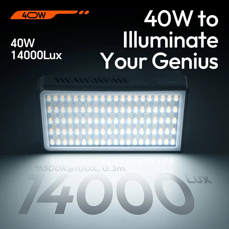 Lampe vidéo Ulanzi P40 bicolore ou RGB 40 W – CLEVI Paris