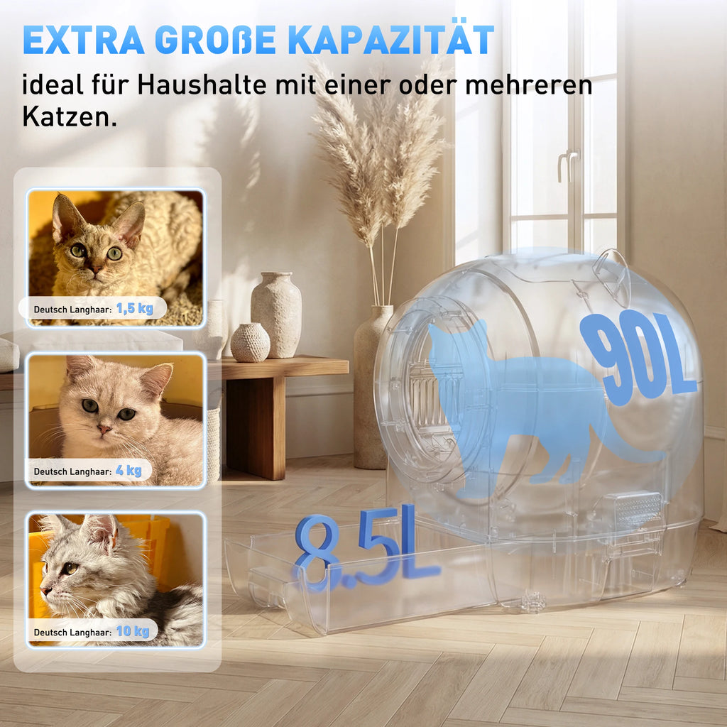 Litière autonettoyante connectée pour chat – CLEVI Paris