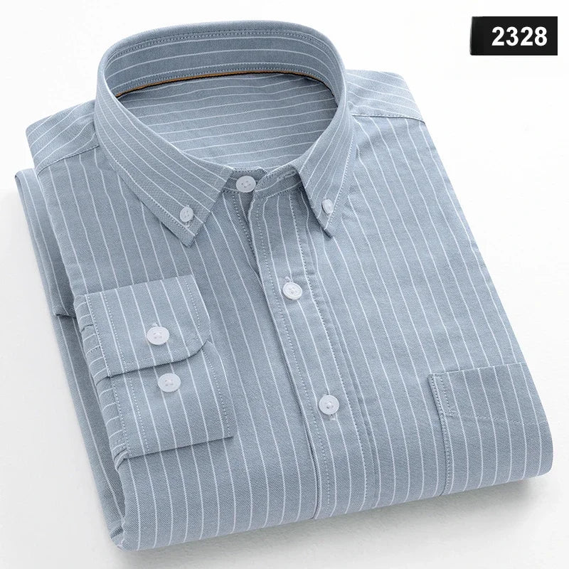 Chemise Oxford Homme Casual Manches Longues – CLEVI Paris