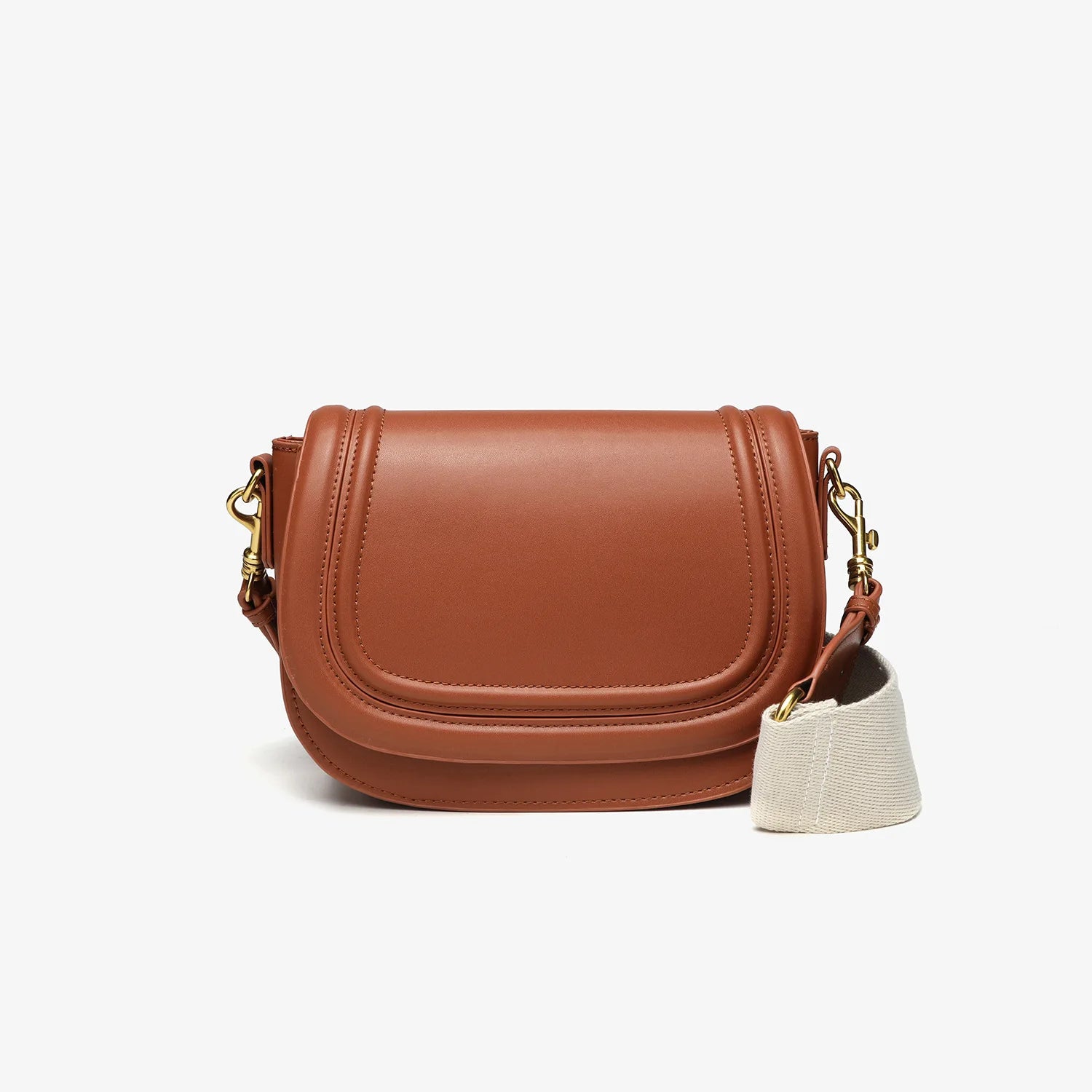 Sac Selle Femme PU Cuir Rond Vintage Bandoulière Large Crossbody – CLEVI Paris
