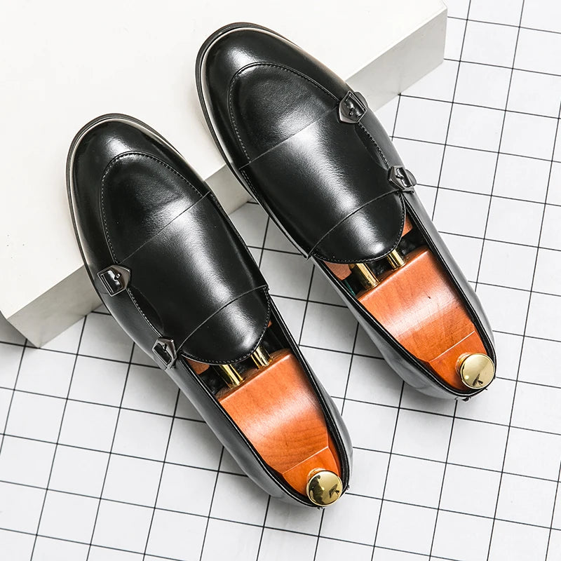 Monk Shoes Homme Double Boucle | Cuir Business Mariage Respirant