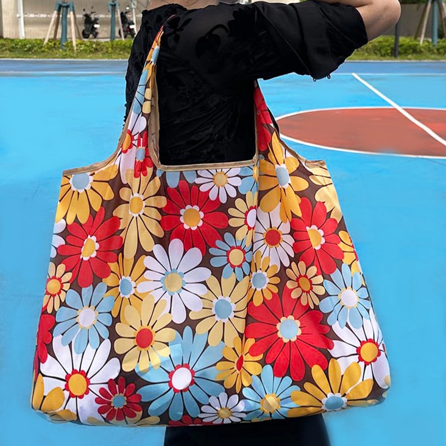 Tote Bag Polyester Grande Capacité | Sac Cabas Léger Pliable 25 Coloris – CLEVI Paris