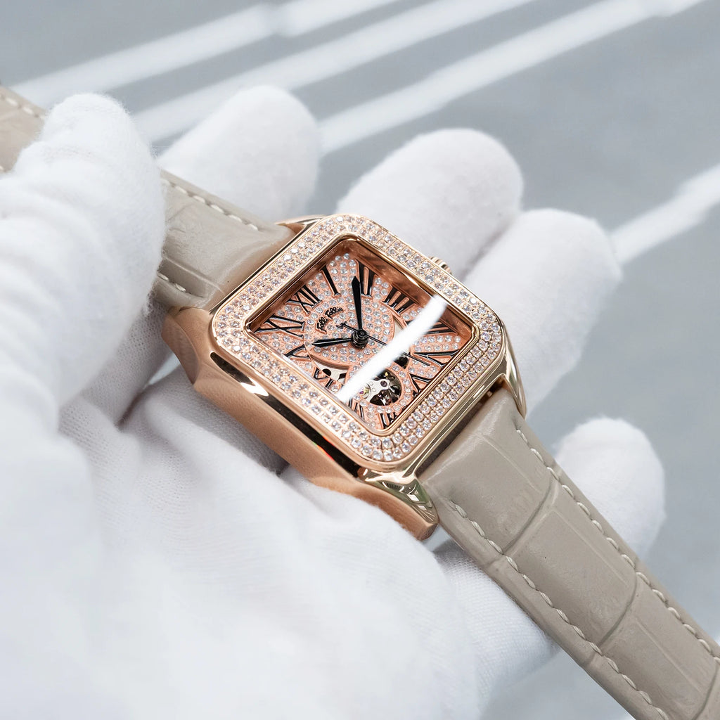 OBLVLO Montre Automatique Femme Chiffres Romains Acier Inoxydable Lumineuse – CLEVI Paris