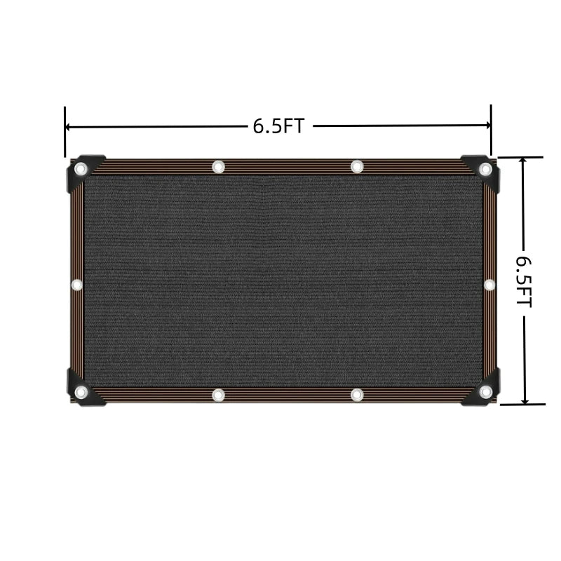 Toile d’Ombrage Noire avec Œillets — Protection Solaire Pergola, Serre & Jardin, 2x2m à 4x10m | CLEVI Paris