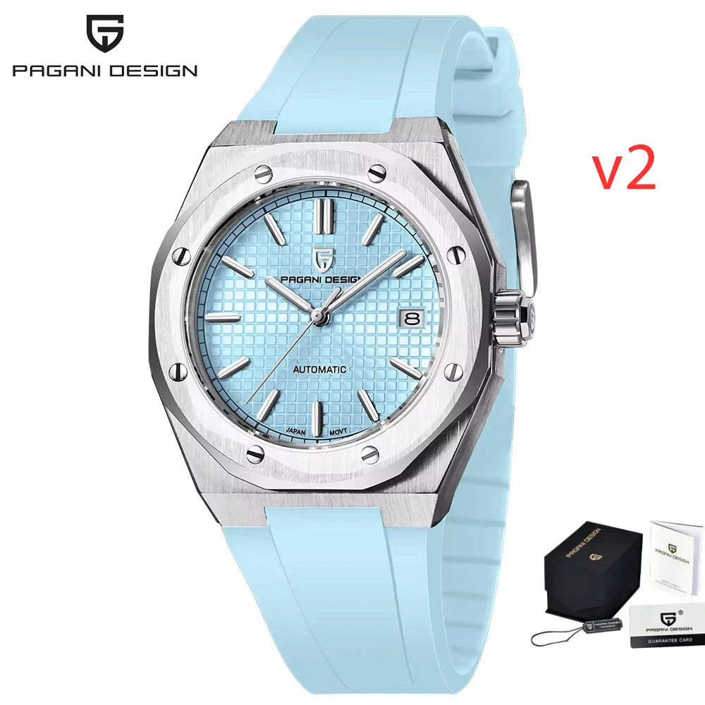 Montre Automatique Homme Pagani Design PD-1673 Seiko NH35 Saphir Lumineux Phase de Lune 10 Bar 7 Coloris – CLEVI Paris