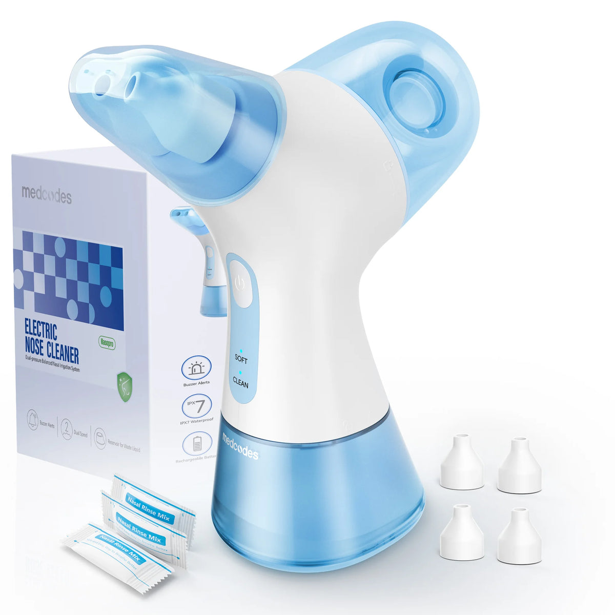 Irrigateur Nasal Électrique Mornwell Double Action Rinçage & Aspiration IPX7 USB-C – CLEVI Paris