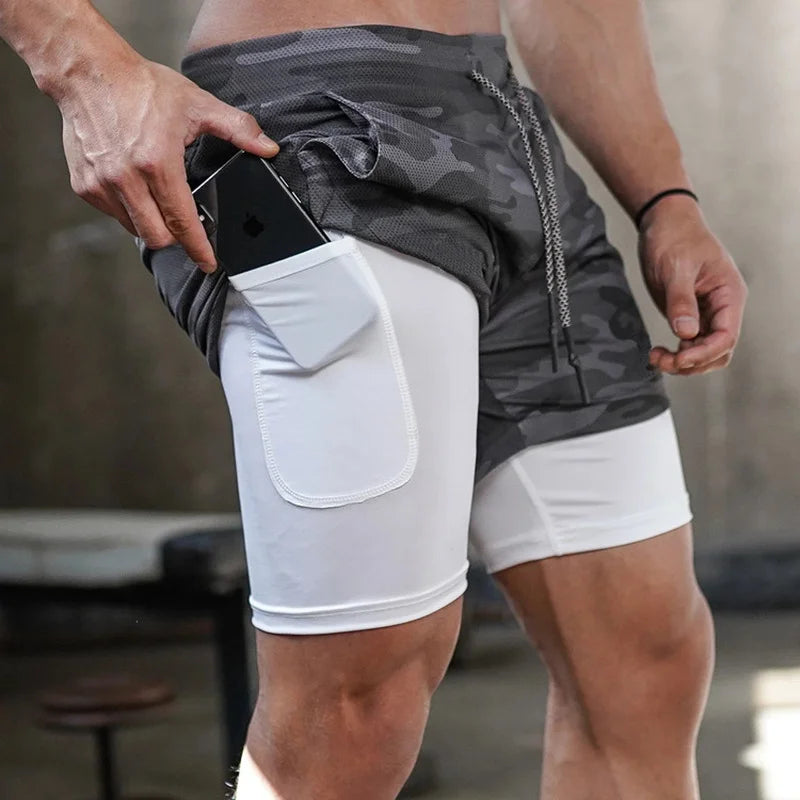 Short Running 2-en-1 Homme Polyester | Séchage Rapide, Gym & Fitness, 11 Coloris, Tailles M à XXXL – CLEVI Paris
