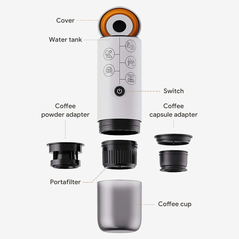 Machine expresso portable, mini barista de voyage – CLEVI Paris