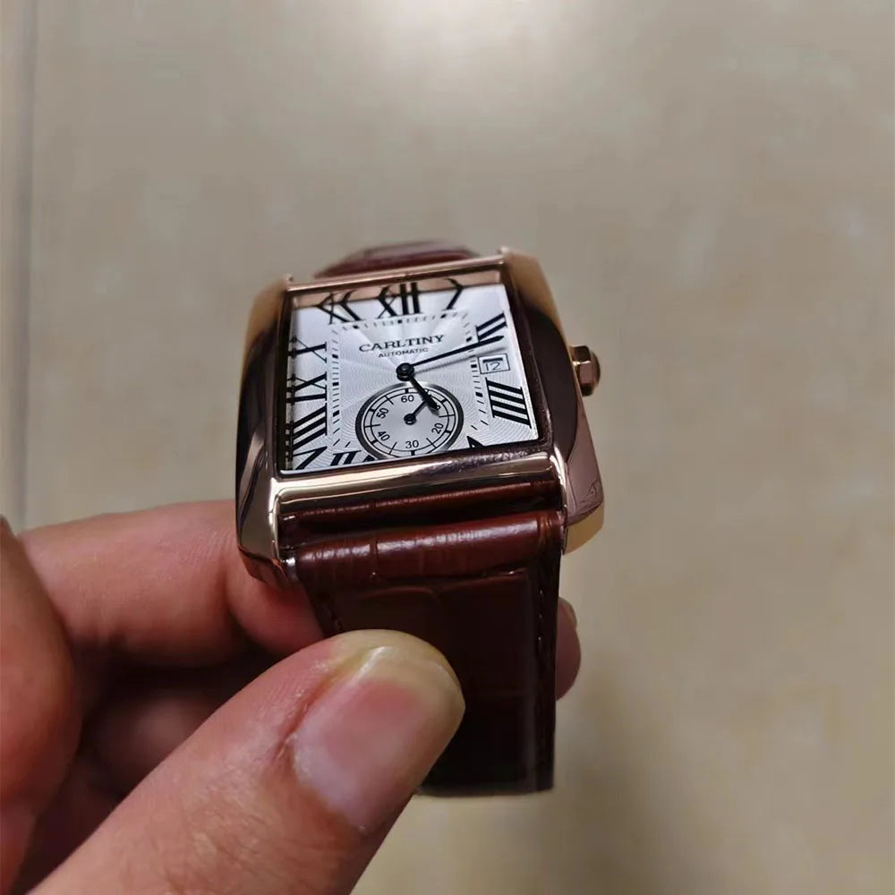 Montre Automatique Homme Rigas – Carrée Acier 316L Mouvement Seagull Verre Saphir 50m – CLEVI Paris