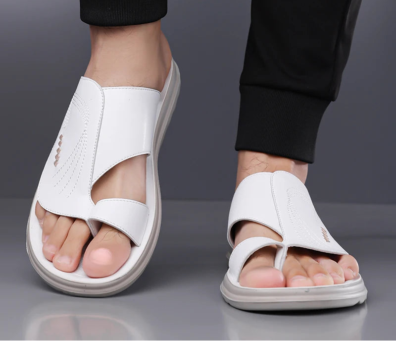 Sandales Homme Été – Semelle Épaisse Douce, Antidérapantes, Style Street | Marron, Blanc ou Noir