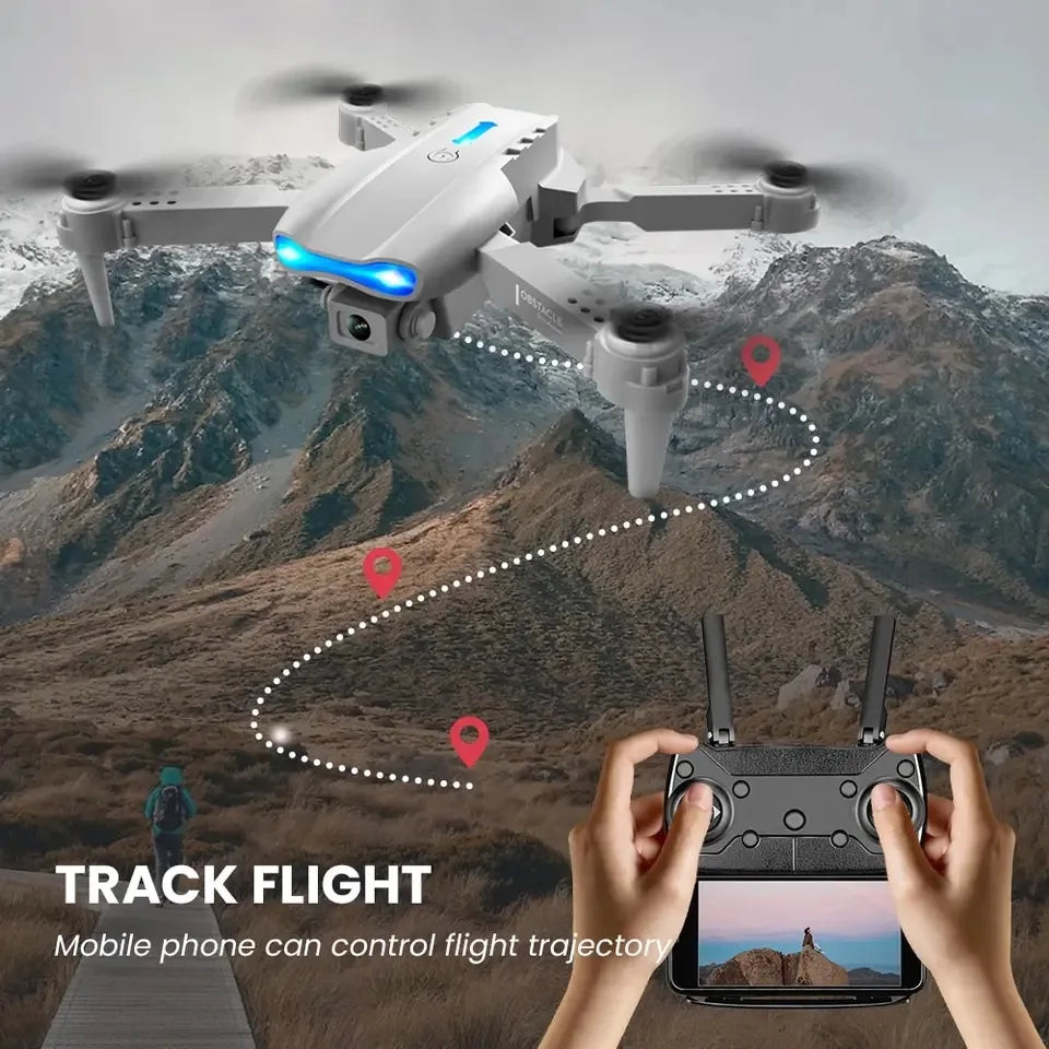 Mini Drone Pliable E99 4K WiFi – Double Caméra FPV, Décollage/Atterrissage Automatique & Gyroscope – CLEVI Paris