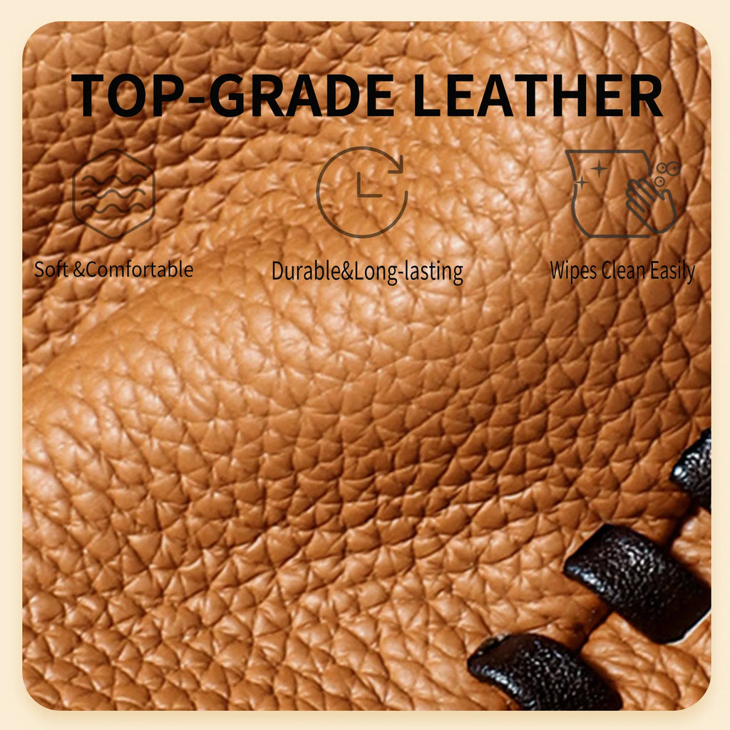 Sac Seau Cuir Véritable 100% Femme 23x10x14cm Bandoulière 118cm – CLEVI Paris