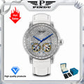Montre Mécanique Homme PINDU – Diamants, Saphir & Cuir | Luxe