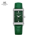 Shanghai Watch 22MT Montre Automatique Femme Rectangulaire Saphir Cuir 25x41mm – CLEVI Paris