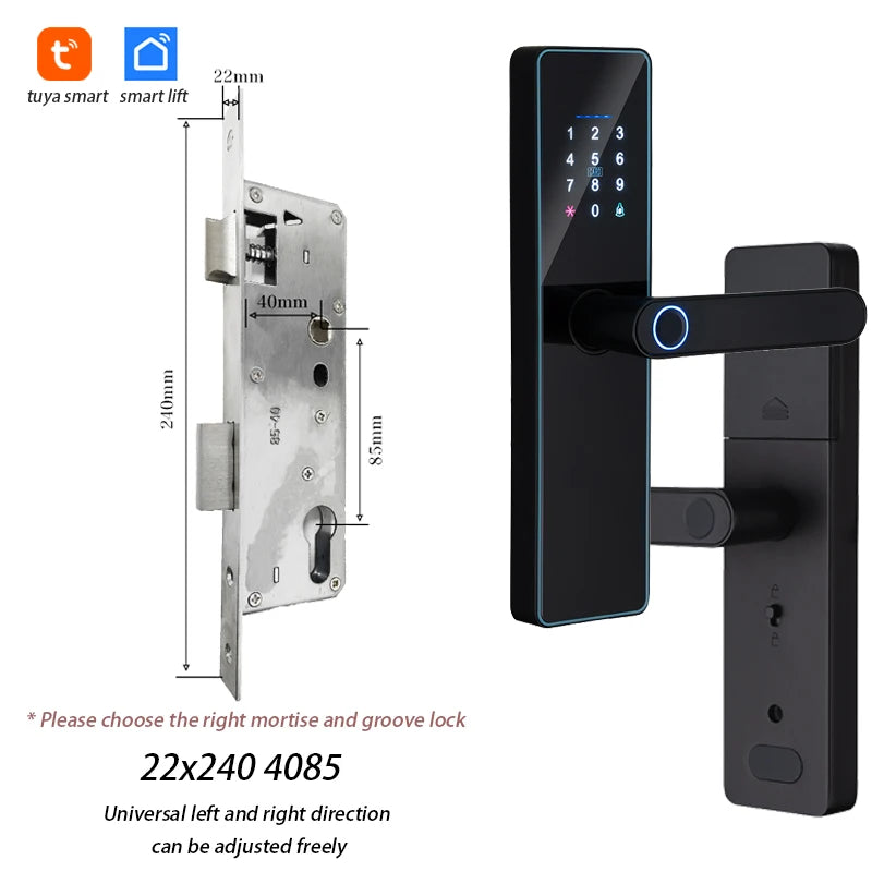 Serrure Connectée F21 Empreinte Digitale WiFi Tuya Intégré – CLEVI Paris