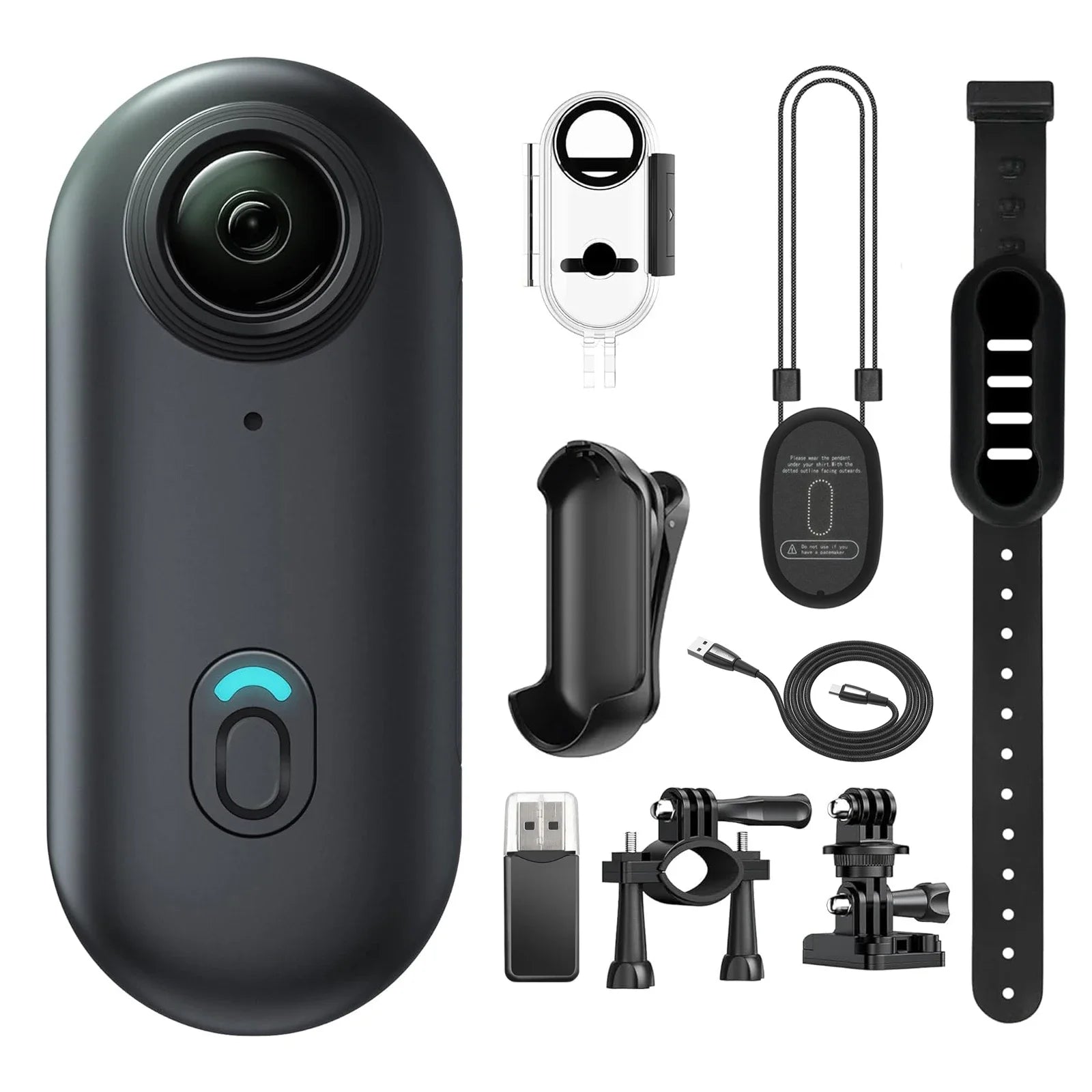 Mini Caméra Corporelle Kaysunlink H88 – 4K UHD ou 1080P Pendentif Magnétique Clip 360° WiFi Format Pouce – CLEVI Paris