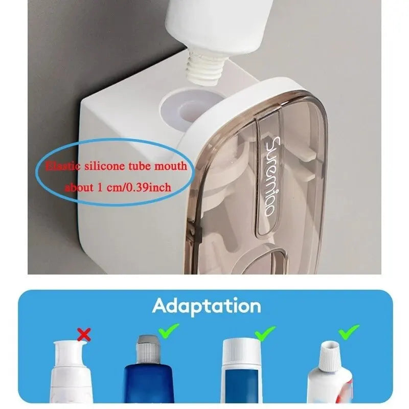 Distributeur Automatique de Dentifrice Mural avec Porte-Brosse — CLEVI Paris