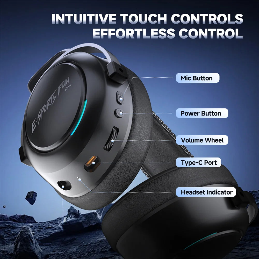HaaYot Zaodon Casque Gaming Bluetooth 6.0 7.1 Surround 15ms PS5/PC – CLEVI Paris