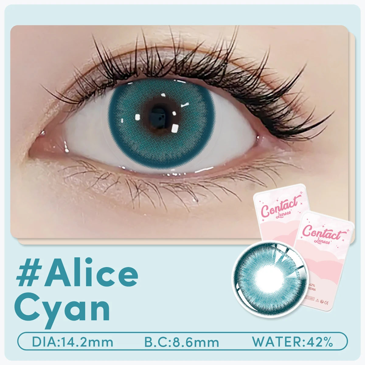 Lentilles de Contact Colorées UYAAI sans Correction – 14 Teintes, Port Annuel