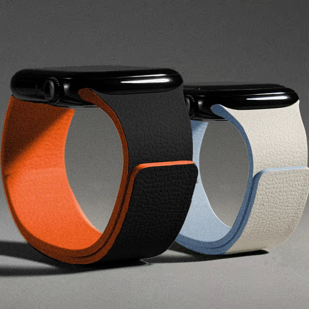 Bracelet Silicone Magnétique Apple Watch – Compatible Series 1–11 SE Ultra 1/2/3 – 38 40 41 42 44 45 46 49mm – CLEVI Paris
