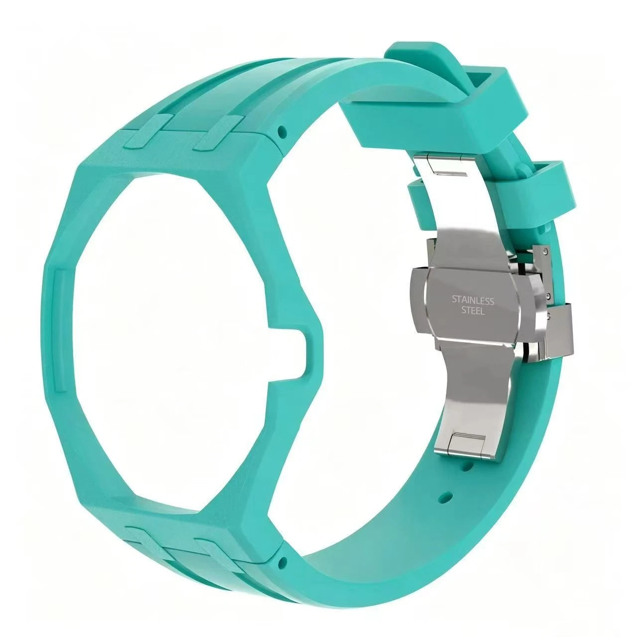 Kit Bracelet FKM + Boîtier Céramique Compatible Swatch x AP Royal Oak Boucle Déployante – CLEVI Paris