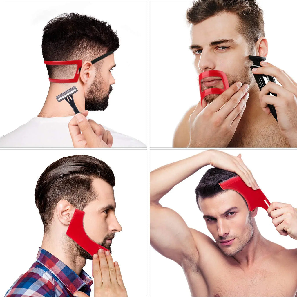 Gabarit Rasage Barbe & Coiffure en Plastique | Kit Taille-Barbe & Contour Nuque – CLEVI Paris