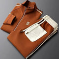 Ensemble Jogging Homme 2 Pièces – Veste + Pantalon Brodé, Style Streetwear Casual