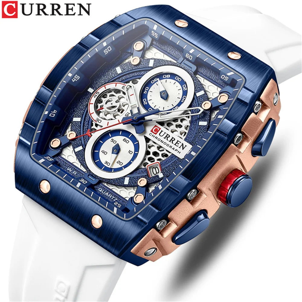 Montre Chronographe Homme CURREN 8442 – Bracelet Silicone Sport