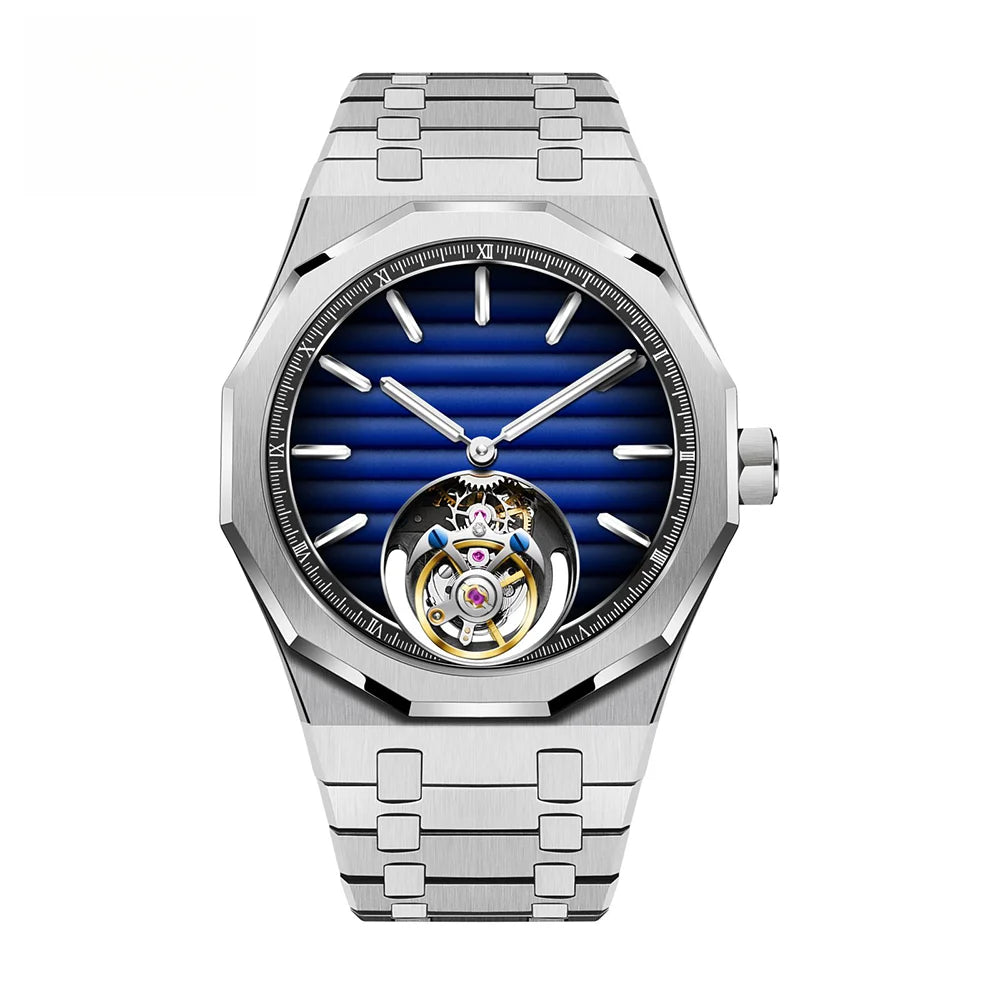 Montre Mécanique Tourbillon Volant RAYMONDOYA R8057 Squelette Saphir – CLEVI Paris