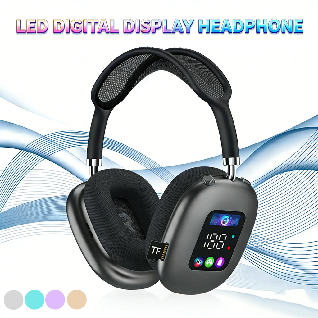 Casque Bluetooth BMAD MAX600 ANC Écran Tactile LCD 40mm BT 5.3 TF AUX Micro IA – CLEVI Paris